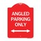 Signmission Angle Parking W/ Bidirectional Arrow, Red & White Aluminum Sign, 18" x 24", RW-1824-24345 A-DES-RW-1824-24345 - alternate 1